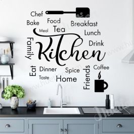 Kitchen Quote Wall Stickers for Home Kitchen Wall Decor | Huetion