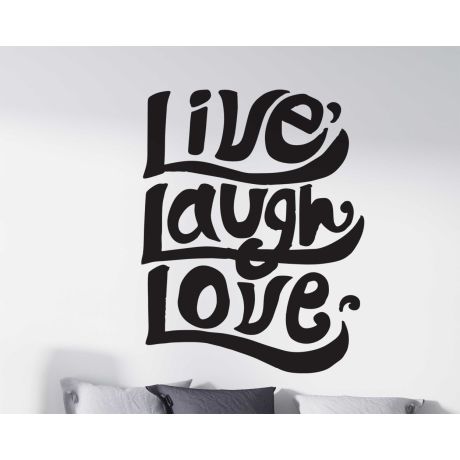 Live Laugh Love Inspirational Quote Stickers for Daily Motivation