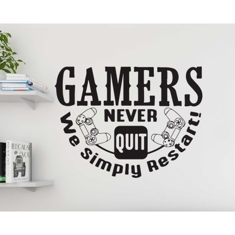 Gamers Never Quit Gaming Wall Stickers For Gamer Room Decorations