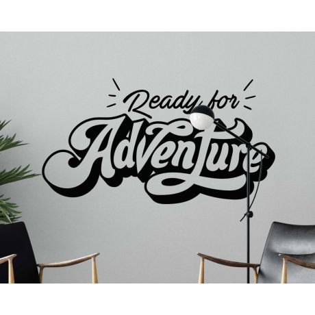 Ready For Adventure Motivational Quote Wall Sticker For Traveller Home Decoration