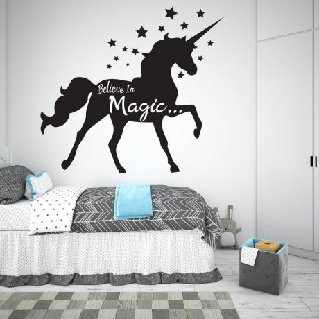 Believe in Magic Unicorn wall decal for Unicorn stickers