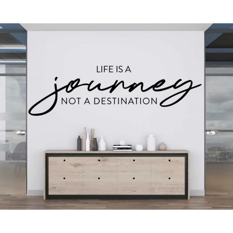 Life is journey, Inspirational Wall Quote, Bedroom Wall Stickers 