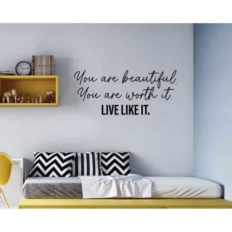 Live Like It Wall Art, Inspirational Quote, Office Wall Art