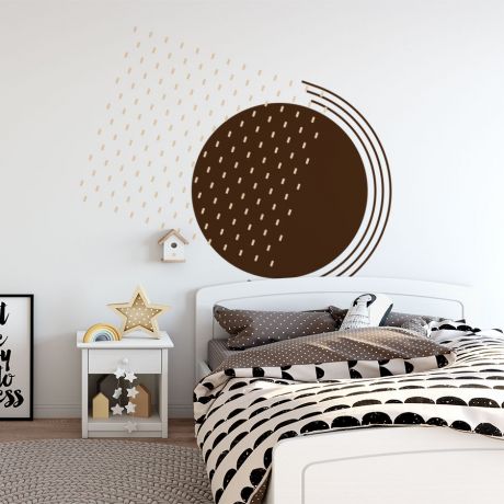 Geometric Long Polka Dots Pattern Wall Decals Circle Wall Art