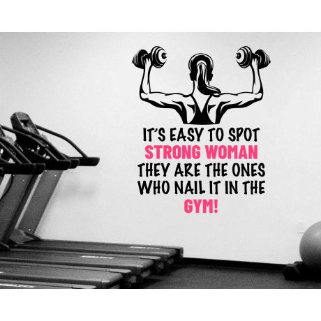 Women Motivational Gym Fitness Quotes It's Easy to Spot Strong Women 