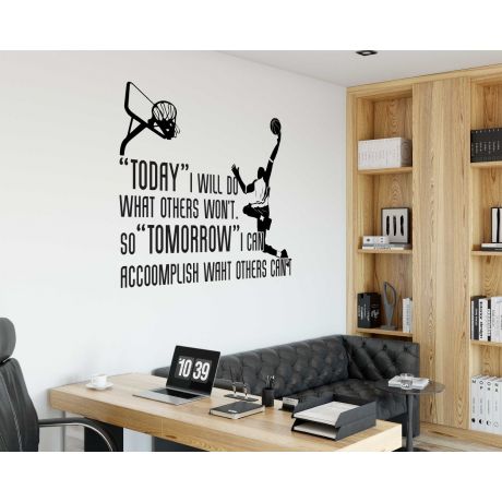 Gaming Wall Stickers, Sports Wall Stickers, Basket Ball Wall Decals, Gaming Sports Quotes Wall Decor