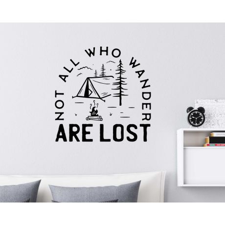 Not All Who Wander Are Lost Inspirational Quote Vinyl Wall Decals