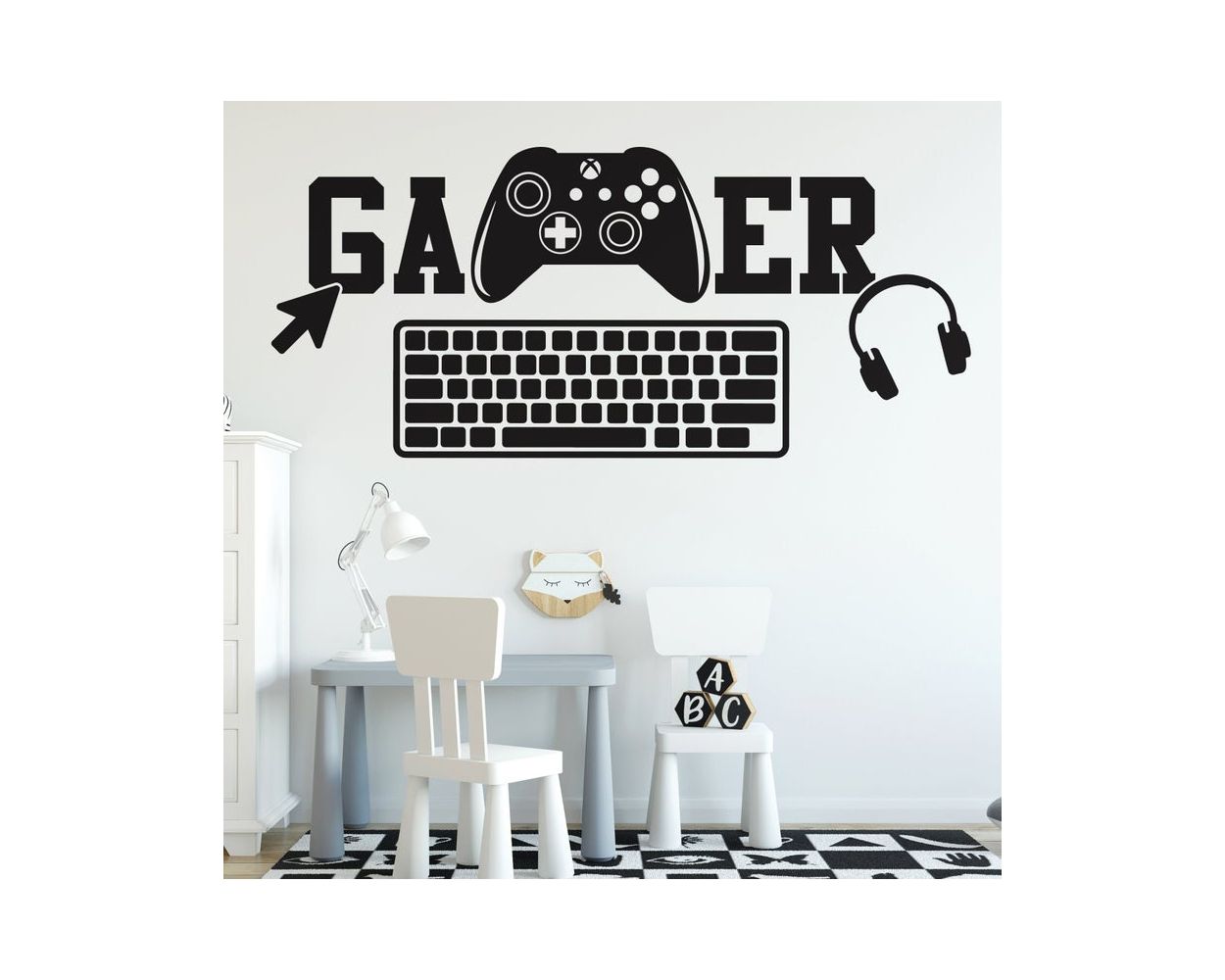 Vinyl Wall Decal Gamer Gamepad Joystick Video Game Gaming Stickers