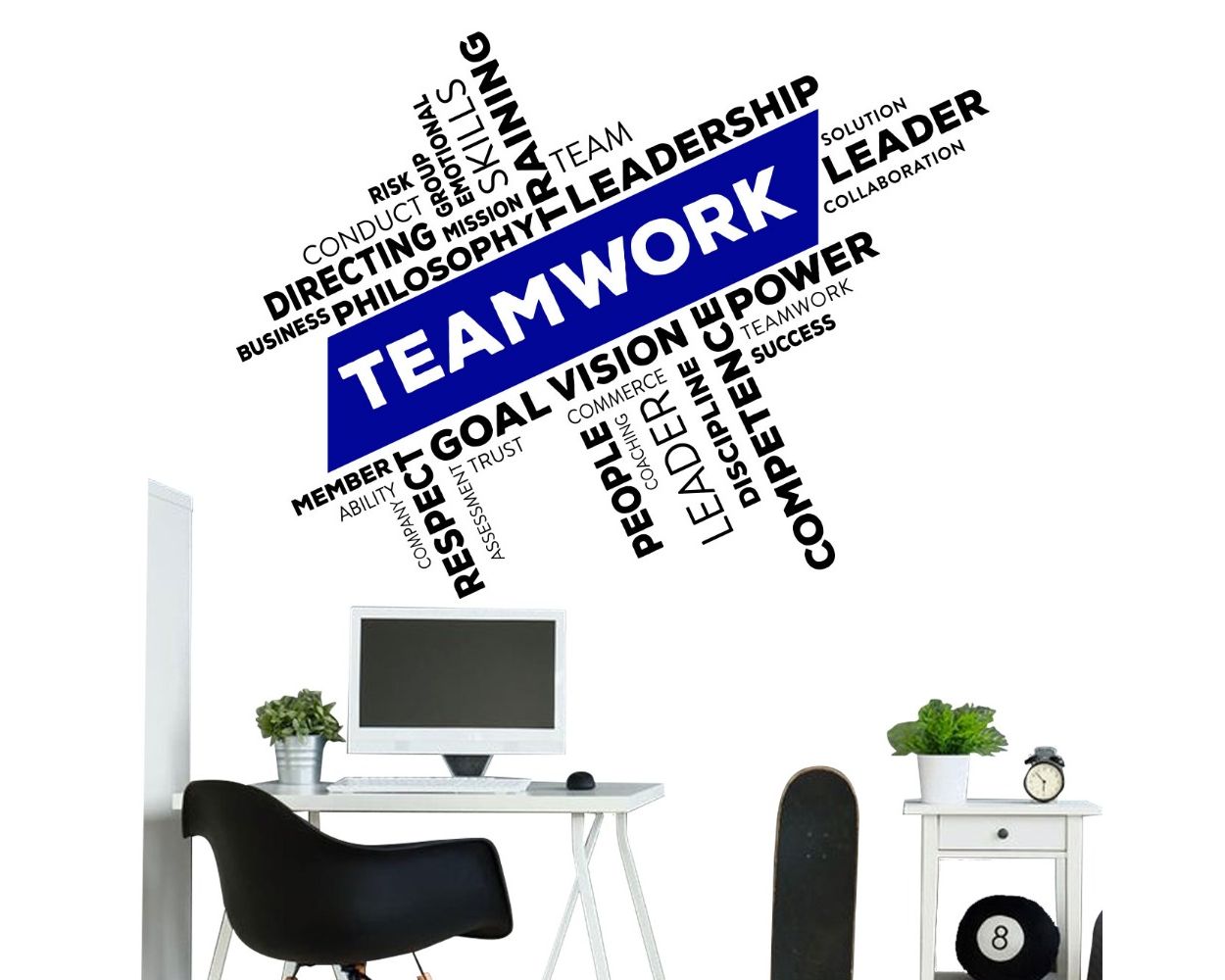 Teamwork workplace Inspirational Quote Office Wall Art | Motivational ...